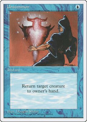 Unsummon card from Fourth Edition