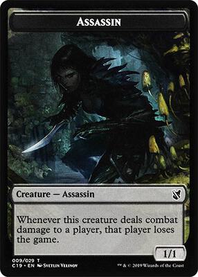 Assassin // Morph Double-Sided Token card from Commander 2019
