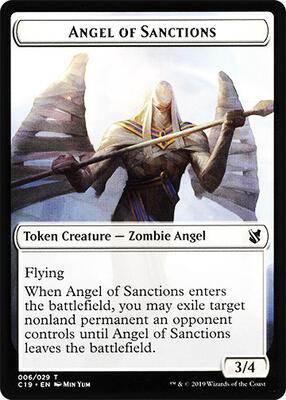 Angel of Sanctions // Horror Double-Sided Token card from Commander 2019