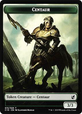 Centaur // Egg Double-Sided Token card from Commander 2019
