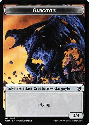 Gargoyle // Egg Double-Sided Token card from Commander 2019