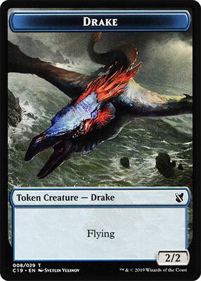 Drake // Human Double-Sided Token card from Commander 2019