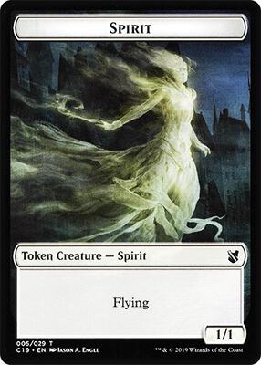 Spirit // Human Double-Sided Token card from Commander 2019