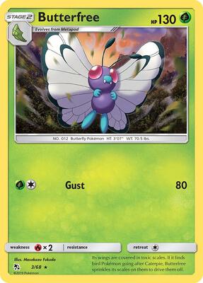 Butterfree card from Hidden Fates