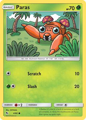 Paras card from Hidden Fates