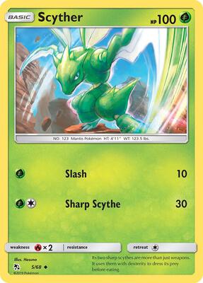 Scyther card from Hidden Fates