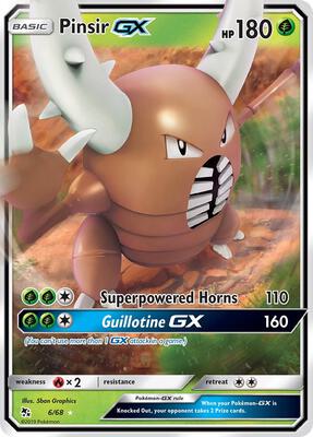Pinsir GX card from Hidden Fates