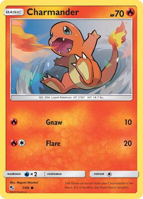 Charmander card from Hidden Fates