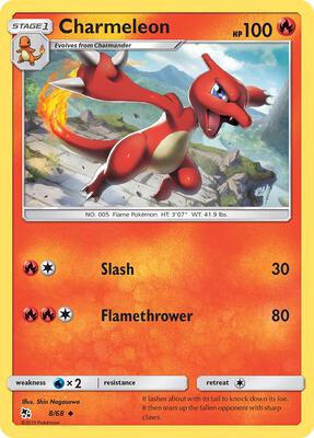 Charmeleon card from Hidden Fates