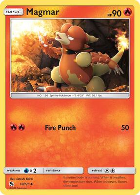 Magmar card from Hidden Fates