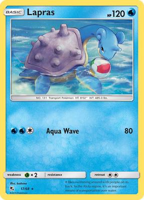 Lapras card from Hidden Fates