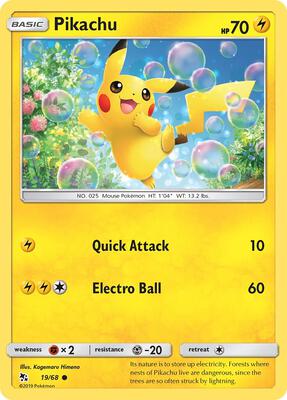 Pikachu card from Hidden Fates