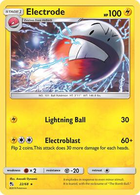 Electrode card from Hidden Fates
