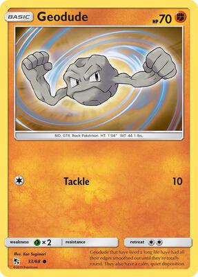 Geodude card from Hidden Fates