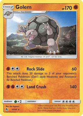 Golem card from Hidden Fates