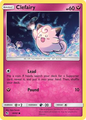 Clefairy (38) card from Hidden Fates