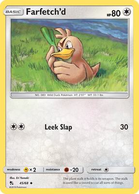 Farfetch'd card from Hidden Fates