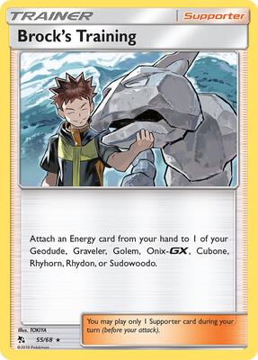 Brock's Training card from Hidden Fates