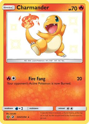 Charmander card from Hidden Fates: Shiny Vault