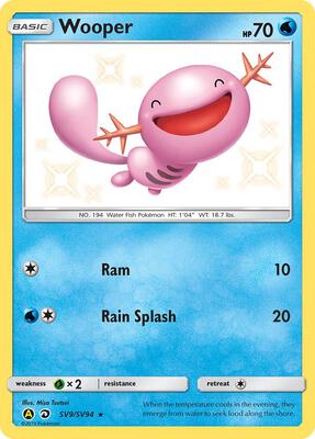 Wooper card from Hidden Fates: Shiny Vault