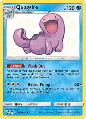 Quagsire card from Hidden Fates: Shiny Vault