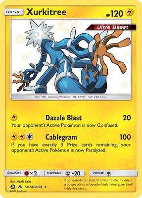 Xurkitree card from Hidden Fates: Shiny Vault