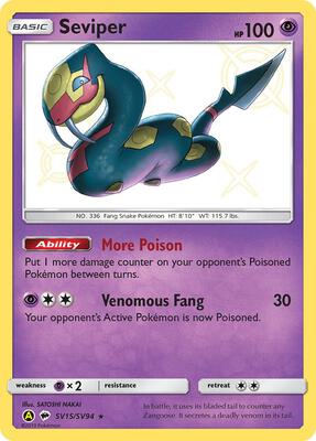 Seviper card from Hidden Fates: Shiny Vault