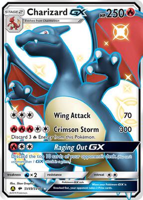 Charizard GX card from Hidden Fates: Shiny Vault