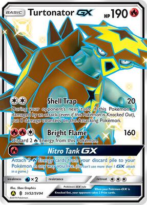 Turtonator GX card from Hidden Fates: Shiny Vault