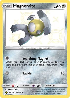 Magnemite card from Hidden Fates: Shiny Vault