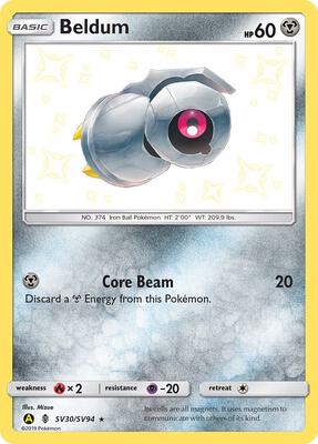 Beldum card from Hidden Fates: Shiny Vault