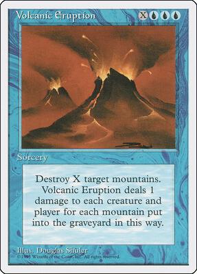 Volcanic Eruption card from Fourth Edition