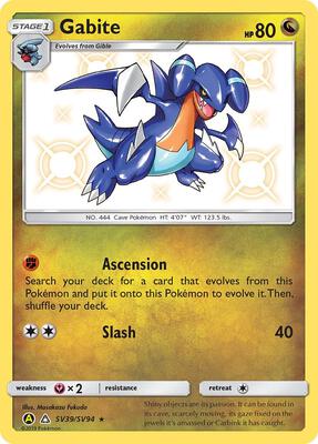 Gabite card from Hidden Fates: Shiny Vault