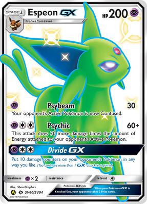 Espeon GX card from Hidden Fates: Shiny Vault