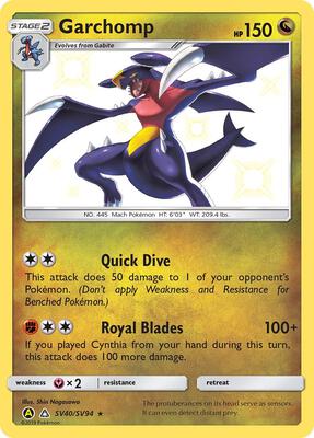 Garchomp card from Hidden Fates: Shiny Vault