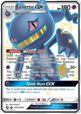 Banette GX card from Hidden Fates: Shiny Vault