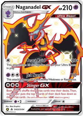 Naganadel GX card from Hidden Fates: Shiny Vault
