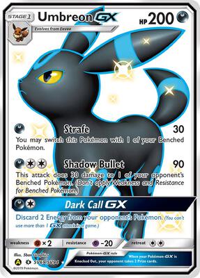 Umbreon GX card from Hidden Fates: Shiny Vault
