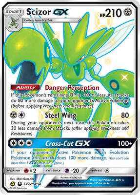 Scizor GX card from Hidden Fates: Shiny Vault