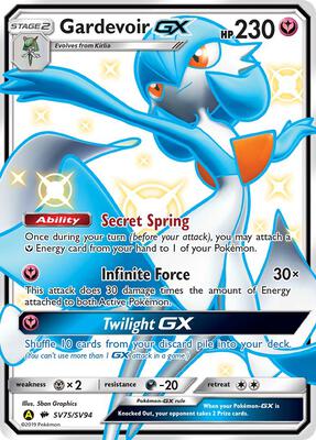 Gardevoir GX card from Hidden Fates: Shiny Vault