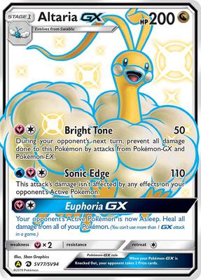 Altaria GX card from Hidden Fates: Shiny Vault