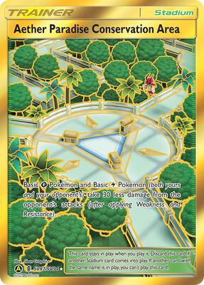 Aether Paradise Conservation Area card from Hidden Fates: Shiny Vault