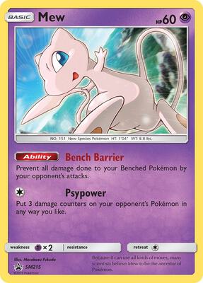 Mew - SM215 card from SM Promos