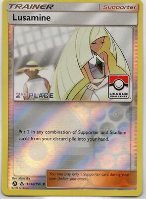 Lusamine - 153a/156 (League Challenge) [2nd Place] card from League & Championship Cards