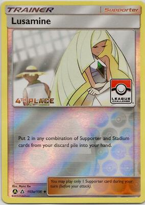 Lusamine - 153a/156 (League Challenge) [4th Place] card from League & Championship Cards