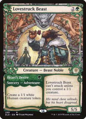 Lovestruck Beast (Showcase) card from Throne of Eldraine