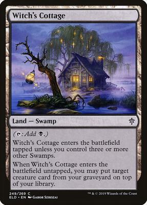 Witch's Cottage card from Throne of Eldraine