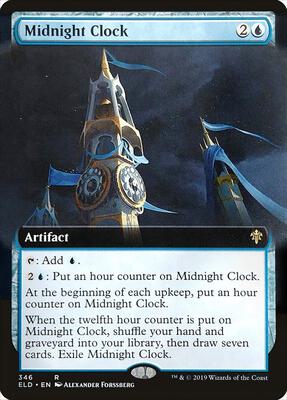 Midnight Clock (Extended Art) card from Throne of Eldraine