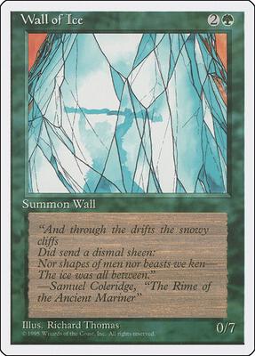 Wall of Ice card from Fourth Edition
