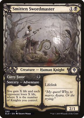 Smitten Swordmaster (Showcase) card from Throne of Eldraine